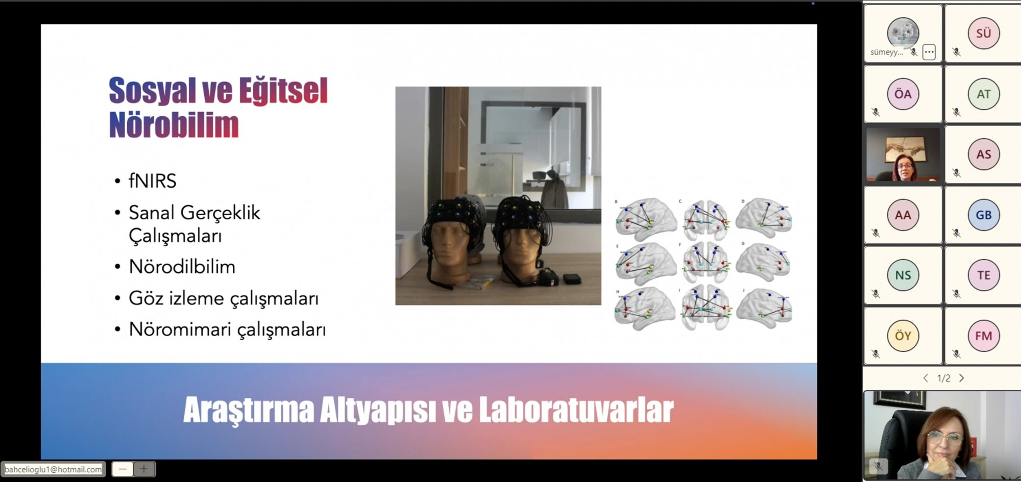 Sağlık Bilimleri Enstitümüzün Davetlisi Olarak, NÖROM - Nörobilim ve Nöroteknoloji Mükemmeliyet Ortak Uygulama ve Araştırma Merkezi Müdür Yardımcısı Prof. Dr. Meltem Bahçelioğlu Tarafından 11 Aralık 2024 Çarşamba Günü Saat 14:00 Te " NÖROM - Ulusal Sinirbilim Altyapısı" Konulu Webinar Gerçekleştirildi. detayı için tıklayınız
